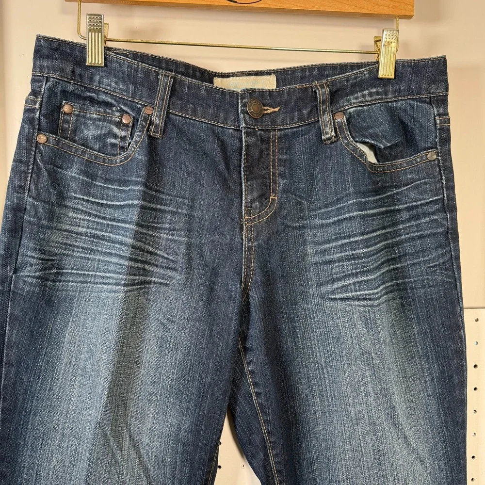 Maurices Molli Flare‎ Jeans Women's Blue Denim Mid Rise Stretch Pockets - 9/10